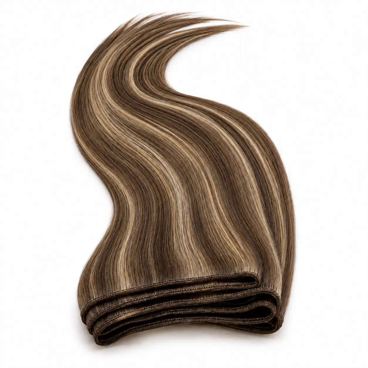 Extensiones de pelo cortina cosidas para aplicación profesional
