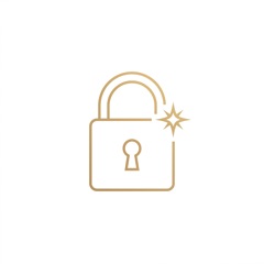 Icono dorado de pago seguro