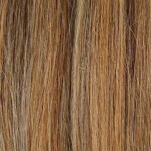 Muestra de extensiones de pelo mechadas tono 4.27.613 castaño y rubio cobrizo