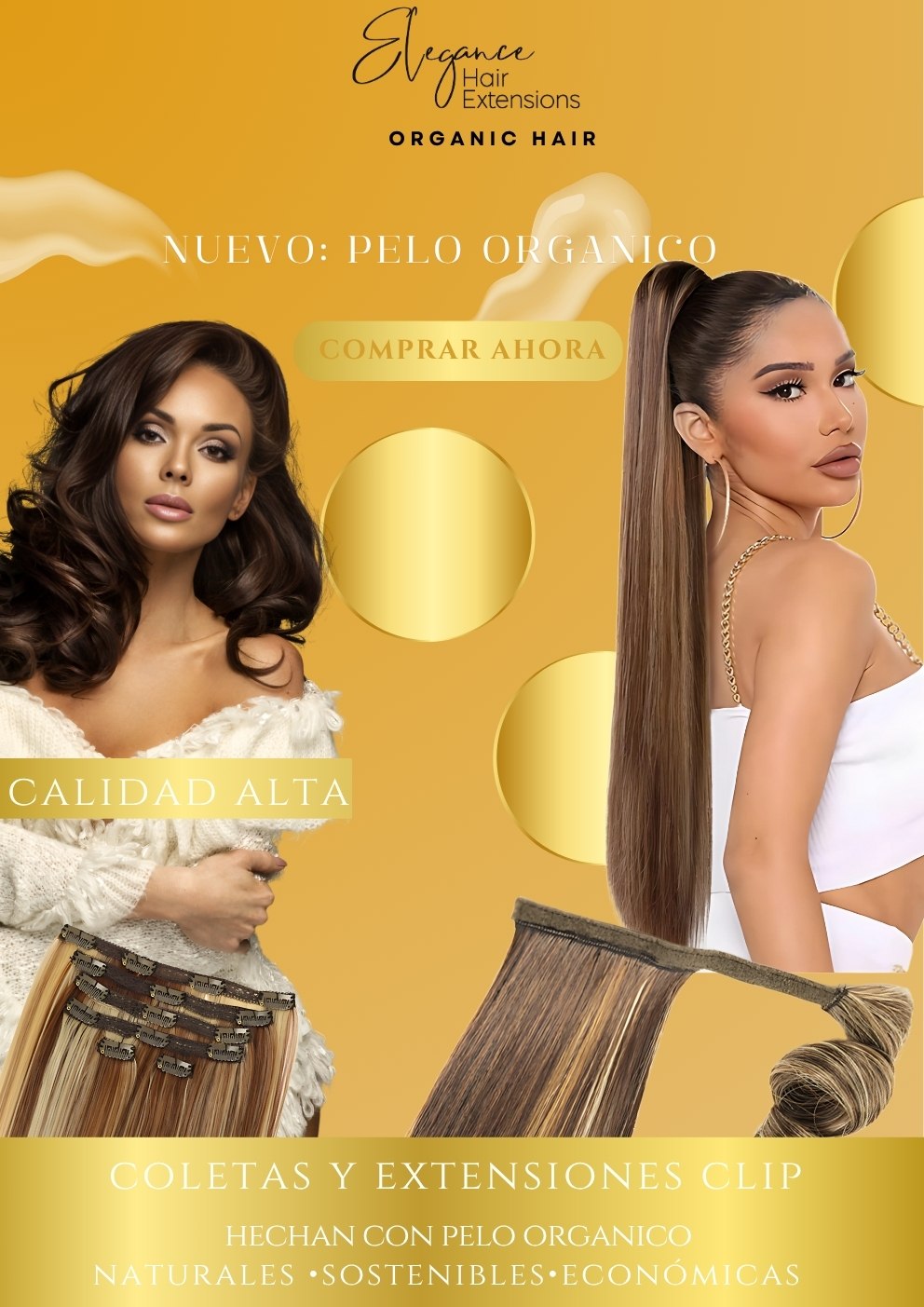 GOLD_POSTER EL NUEVO NATURAL PARA EXTENSIONES DE PELO